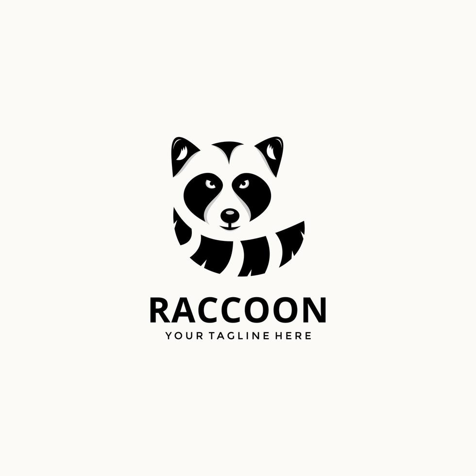 Raccoon logo - vector illustration, raccoon emblem design on a white background. Suitable for your design need, logo, illustration, animation, etc.