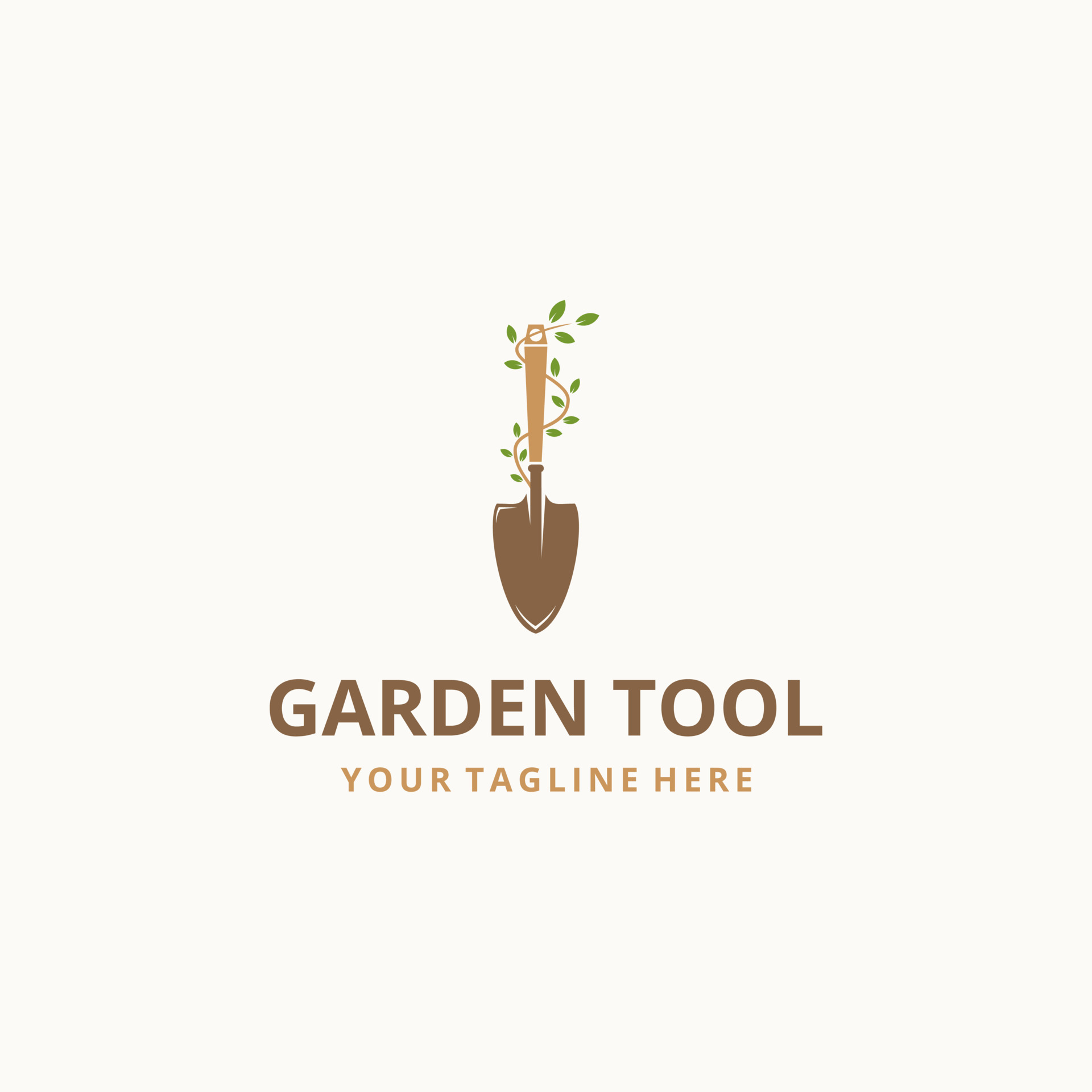 Garden tools logo vector illustration, garden tools emblem design on