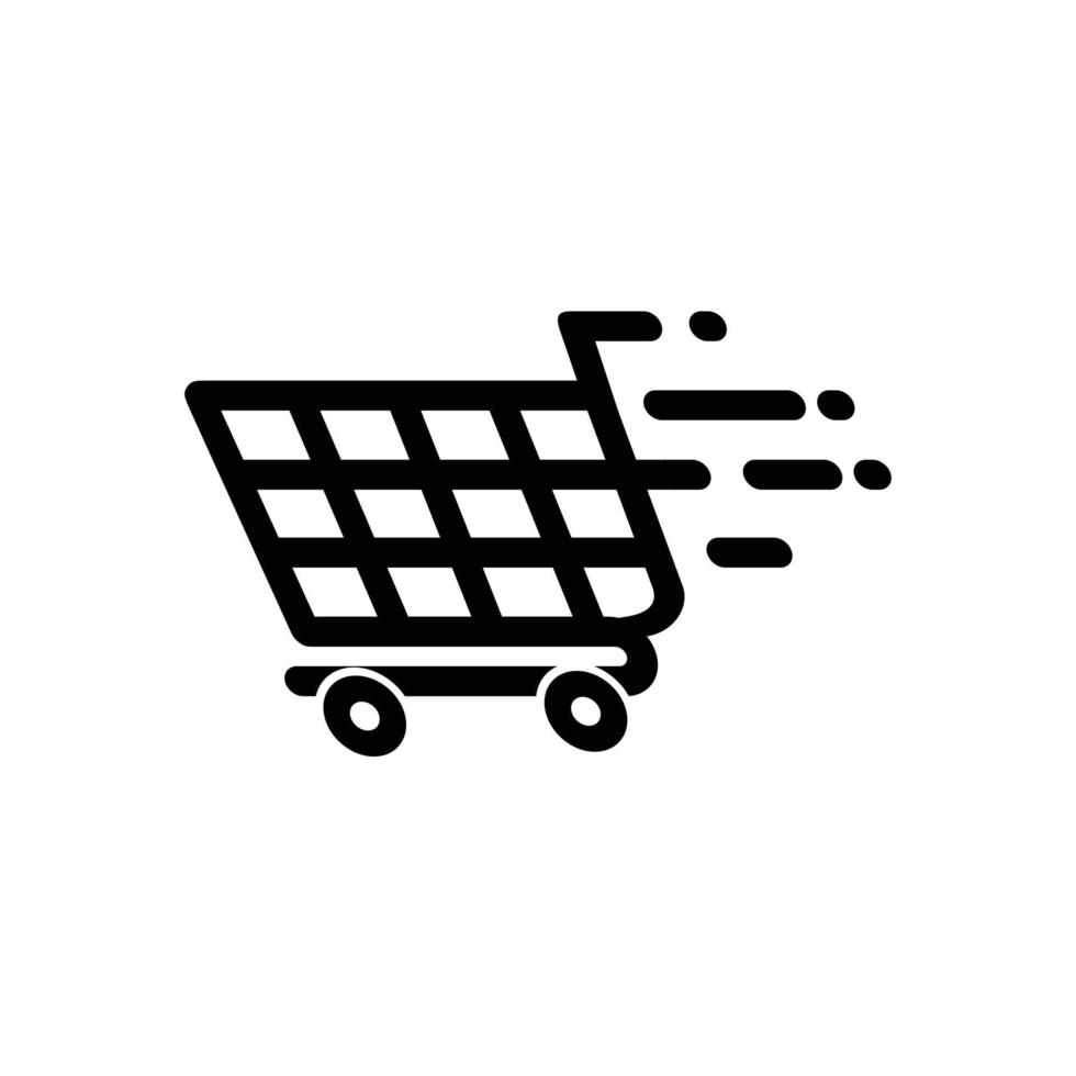 icono de tienda y venta de símbolo de carrito de compras. vector de icono de carrito de compras. signo simple del carro de la compra. diseño del logotipo del carrito de la compra. Ilustración de diseño de vector de carrito de compras. imagen del icono del carrito de compras. carretilla