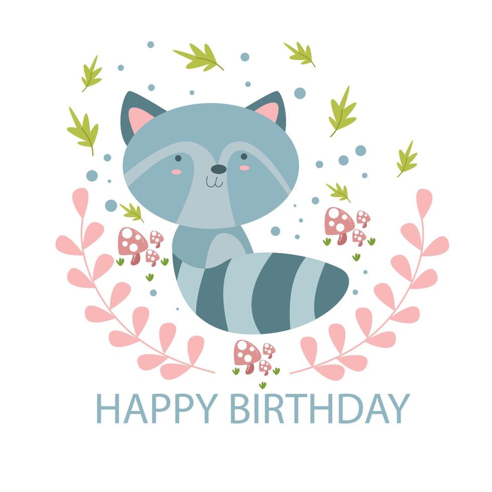 Fun happy birthday card vector illustration 9925546 Vector Art at Vecteezy