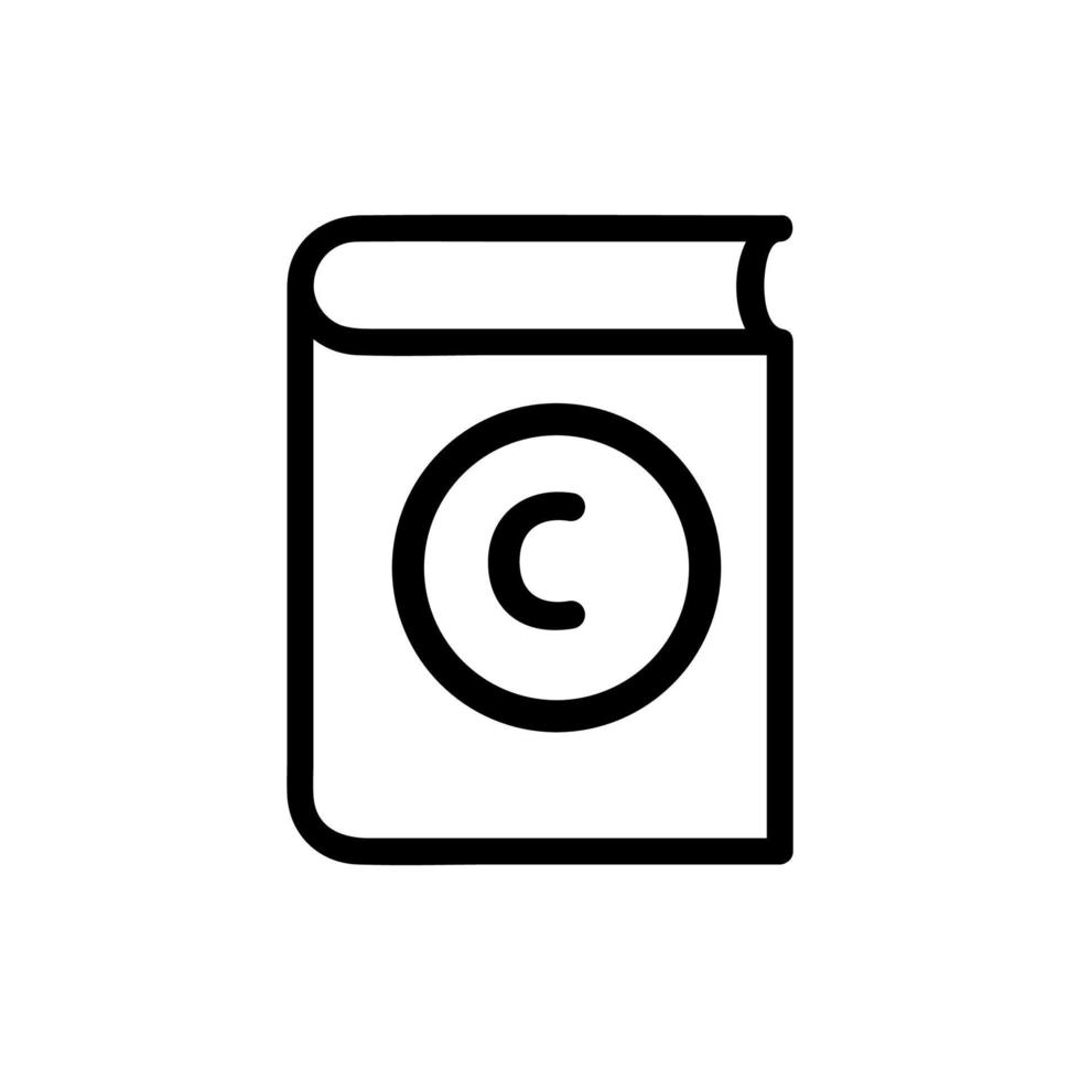 intellectual property icon vector. Isolated contour symbol illustration vector