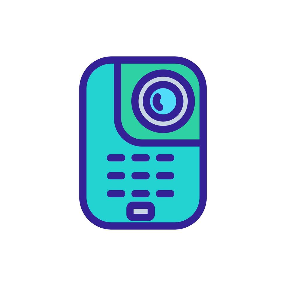 intercom communicate gadget icon vector outline illustration