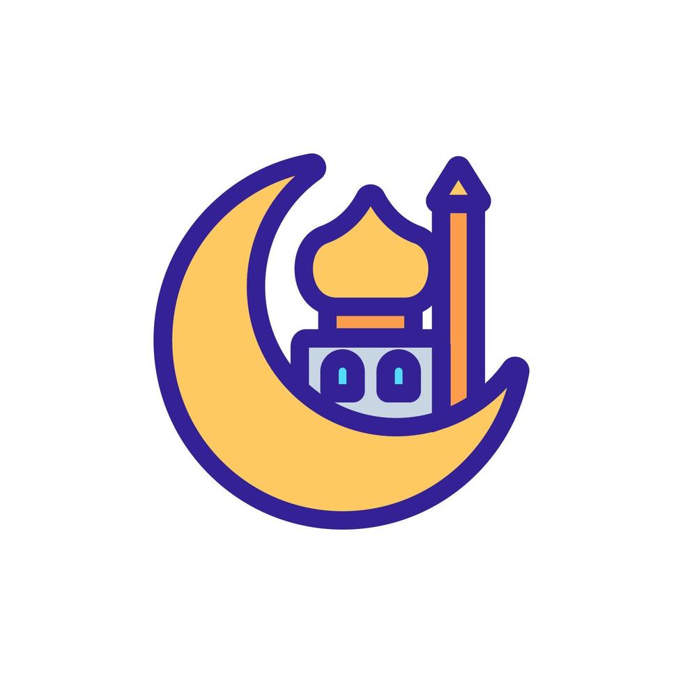 Islam icon vector. Isolated contour symbol illustration vector