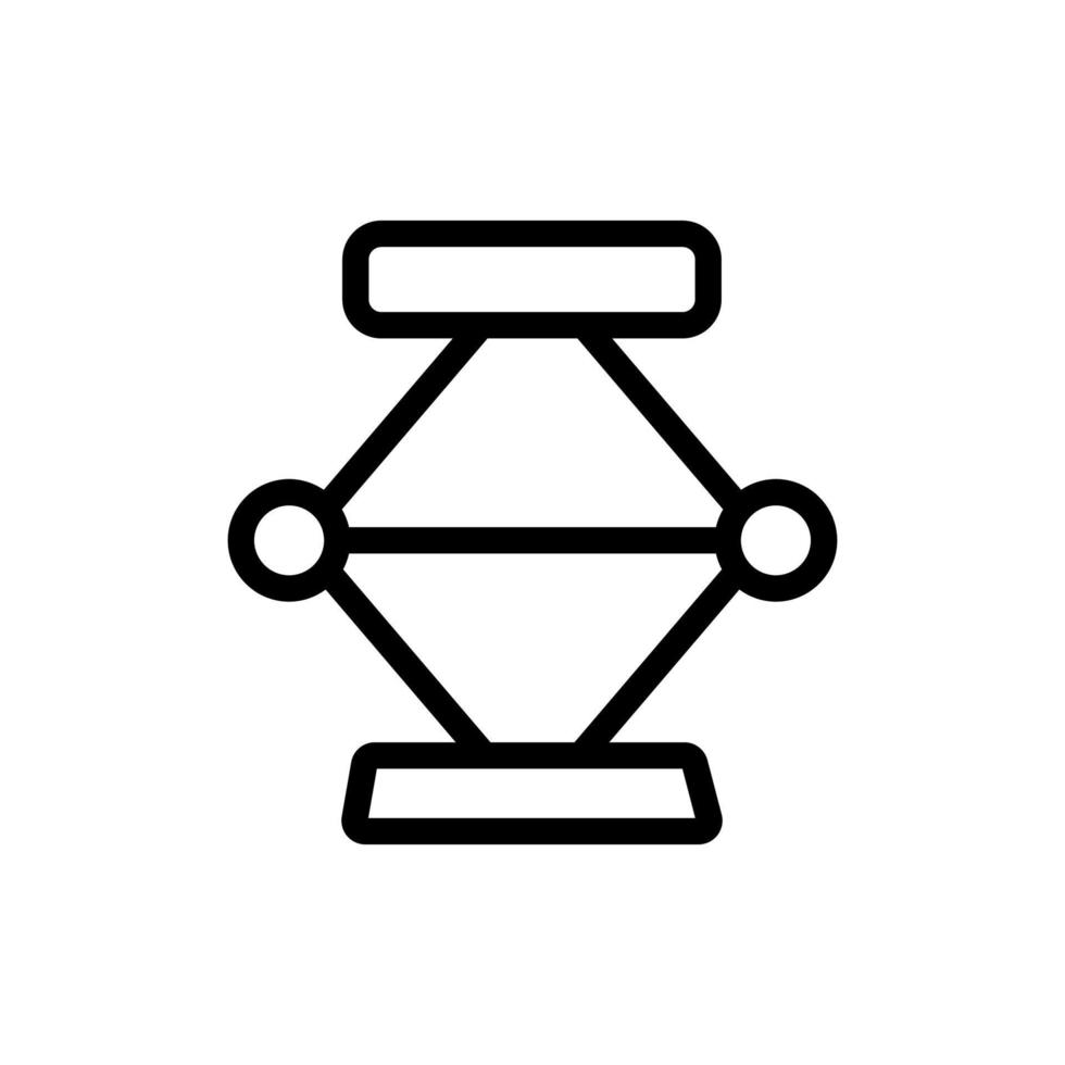 Mechanical jack icon vector. Isolated contour symbol illustration vector