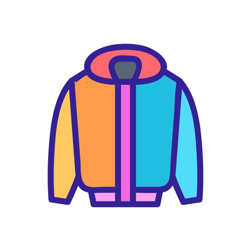 vector de icono de chaqueta de invierno. ilustración de símbolo de contorno aislado