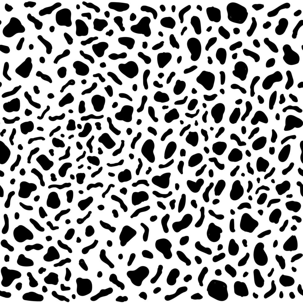 Vector seamless pattern with jaguar skin. Black and white leopard spots.