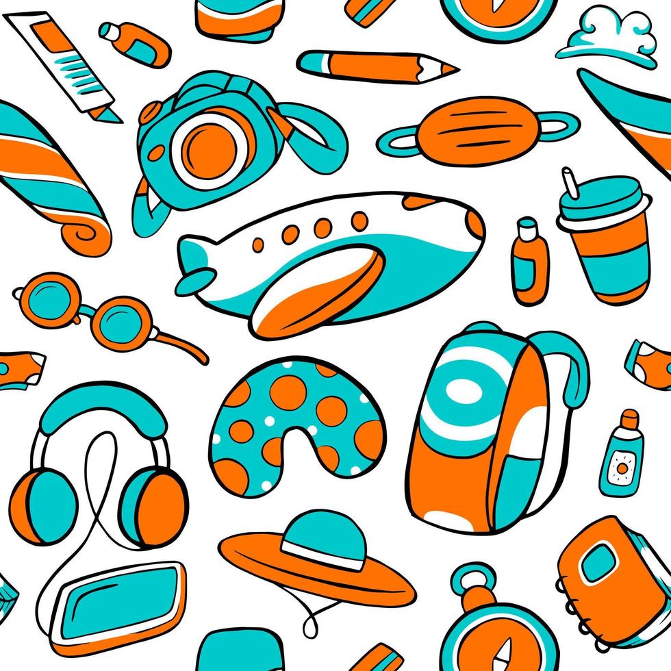 Travel Seamless Pattern vector