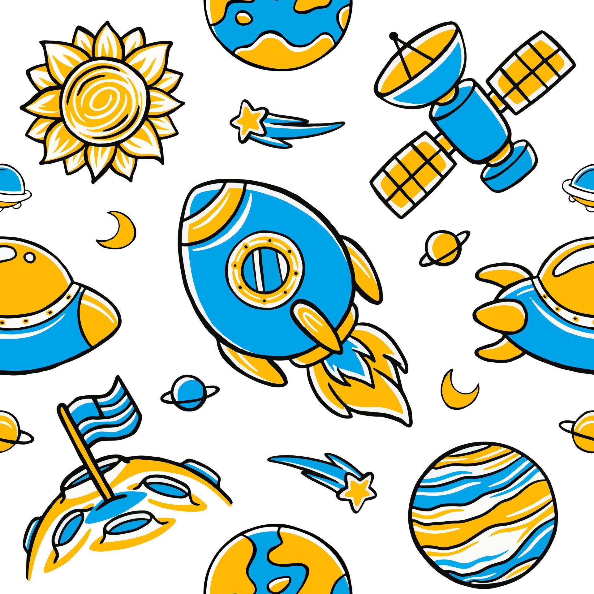 Space Seamless Pattern 9926070 Vector Art at Vecteezy