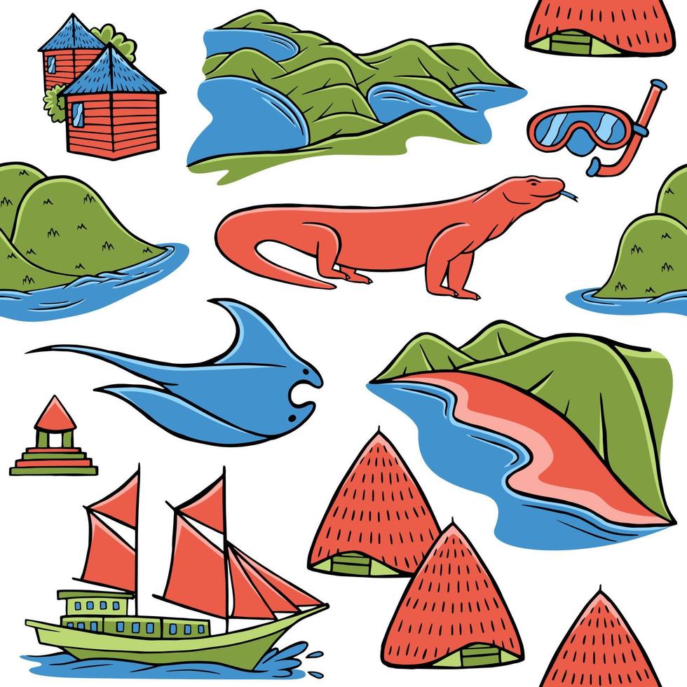 japan food seamless pattern vector