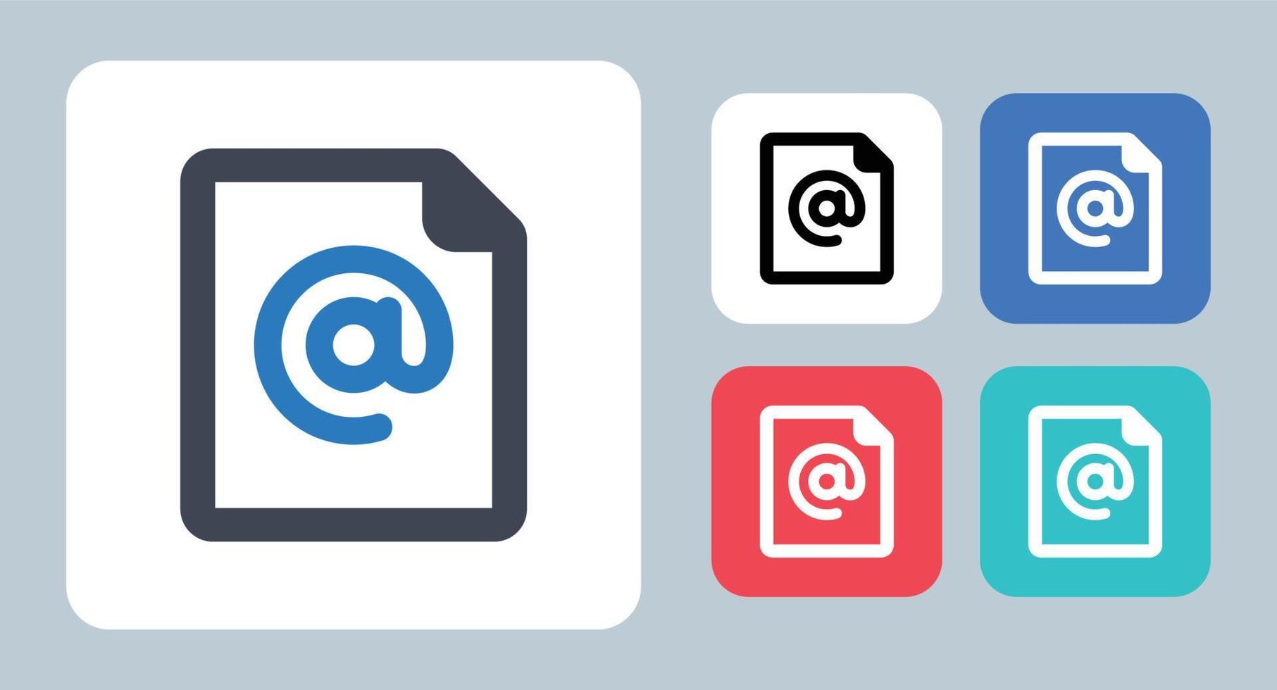Email icon - vector illustration . Email, Mail, File, Document, Letter, Post, Contact, message, address, line, outline, flat, icons .