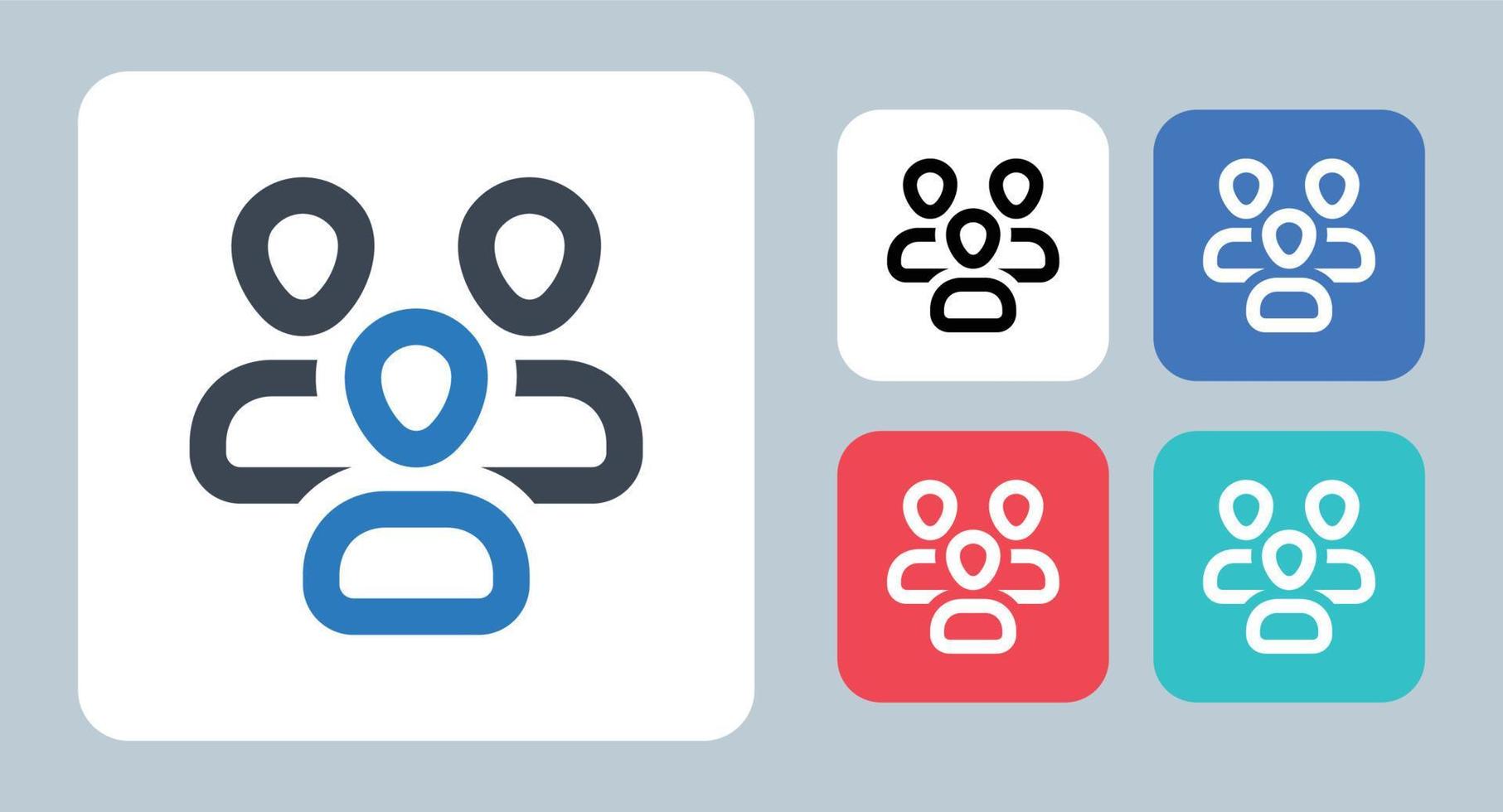 Group icon - vector illustration . Group, Users, Team, People, Public, Crowd, Employees, Leader, teamwork, user, Leadership, line, outline, flat, icons .