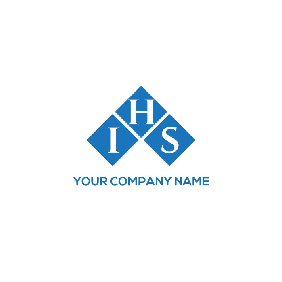 IHS letter logo design on WHITE background. IHS creative initials letter logo concept. IHS letter design. vector