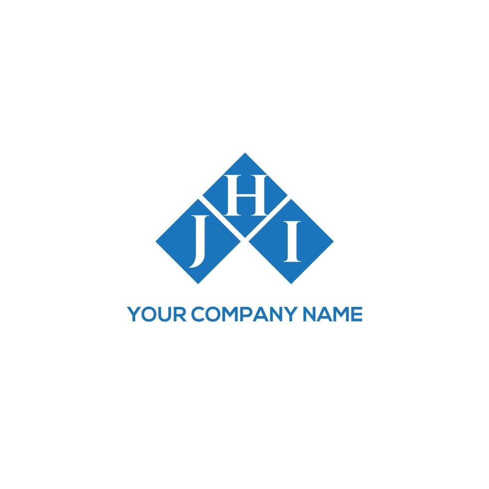 JHI letter logo design on WHITE background. JHI creative initials letter logo concept. JHI letter design. vector