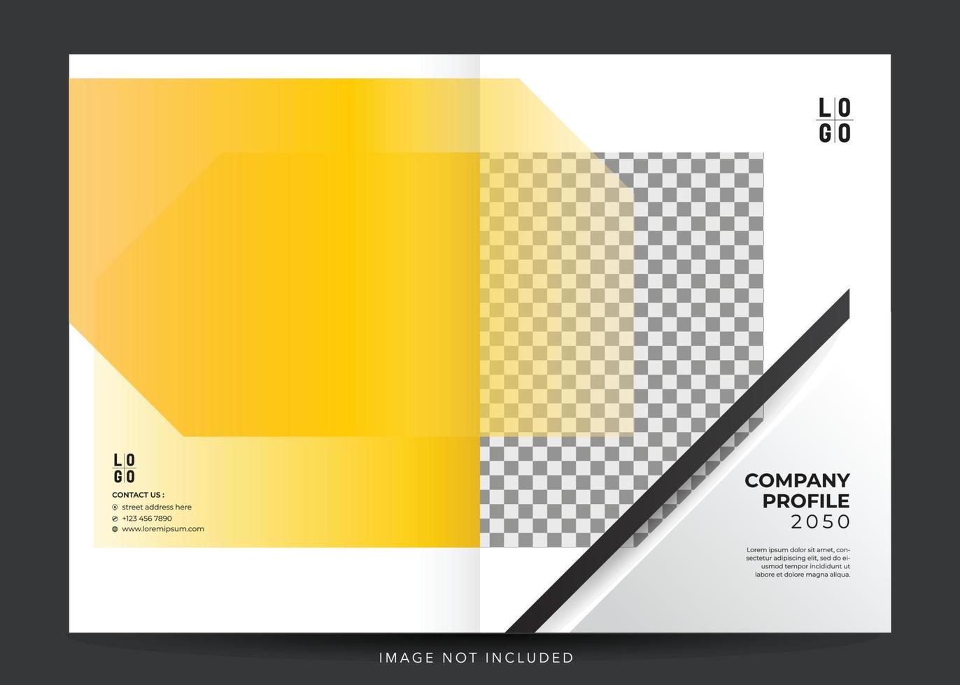corporate company profile, annual report cover vector