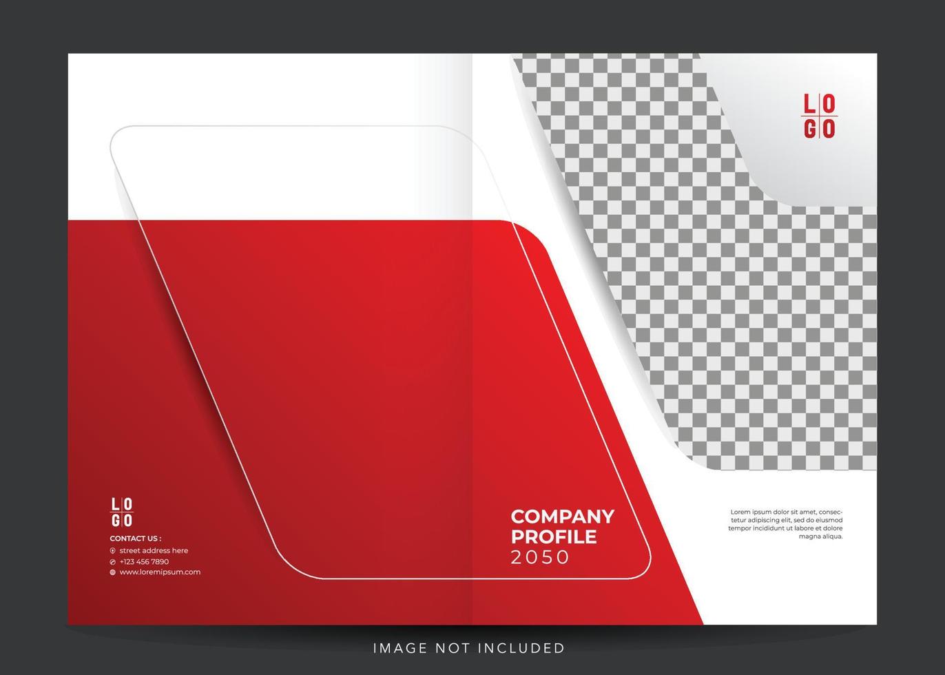corporate company profile, annual report cover vector
