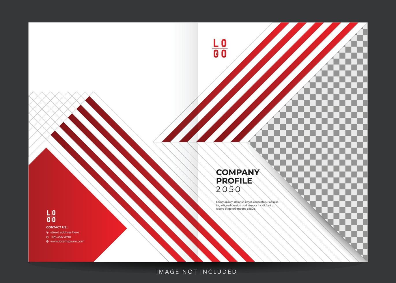 corporate company profile, annual report cover vector