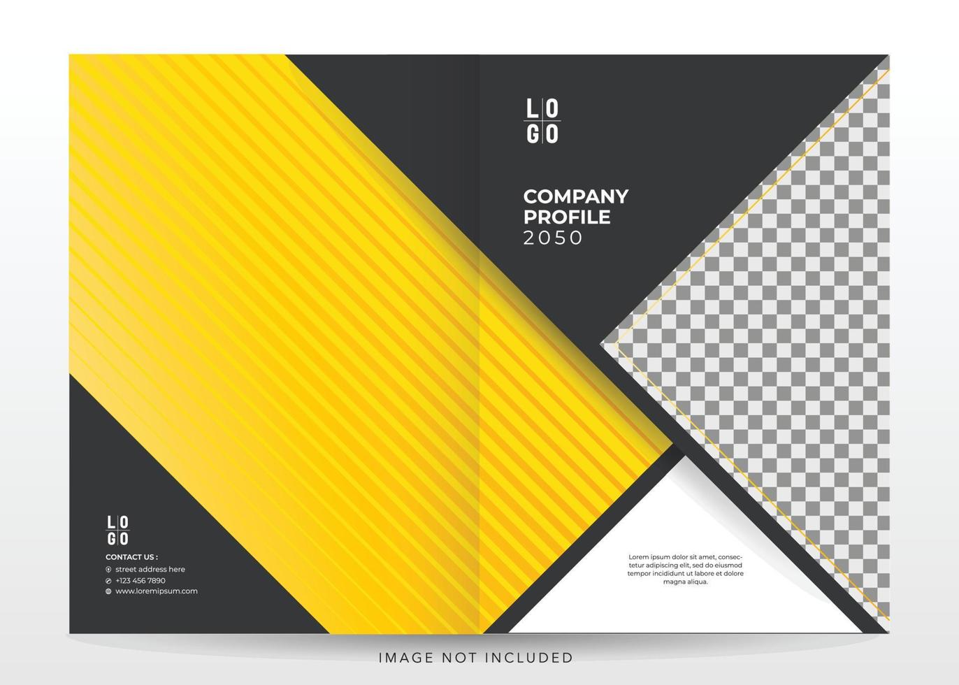 corporate company profile, annual report cover vector