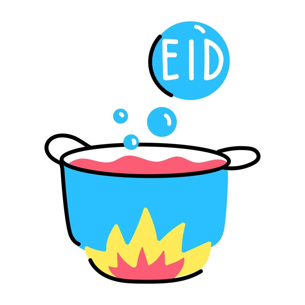 An icon of eid cooking doodle vector