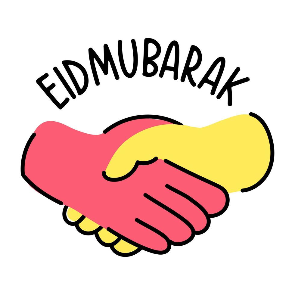 Trendy flat vector of handshake
