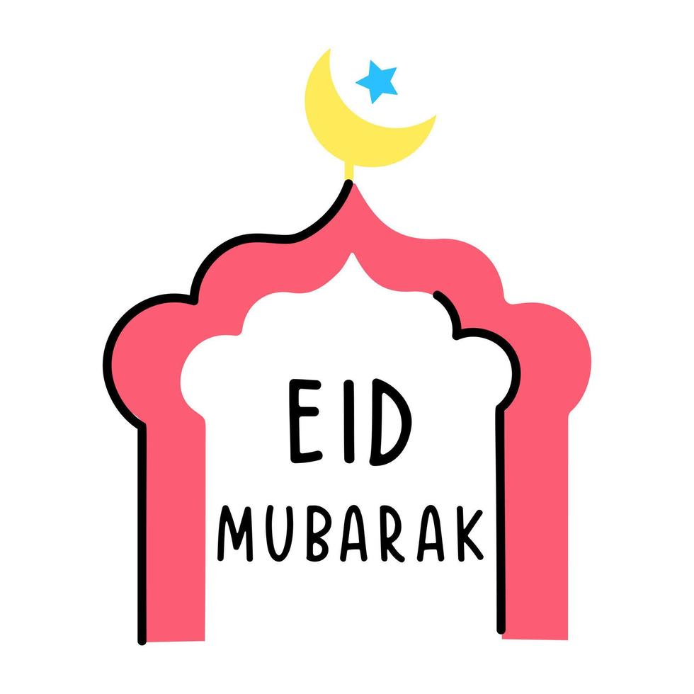 An eid icon denoting mosque vector