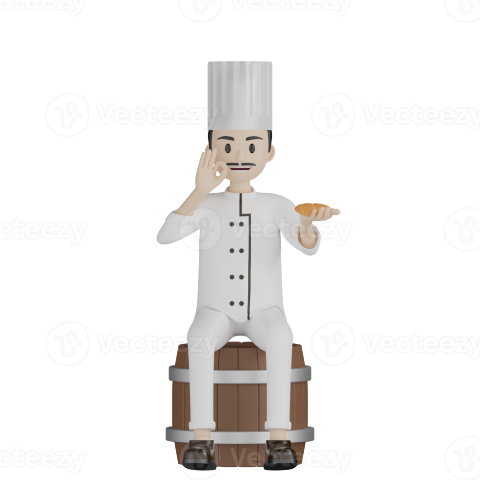 pose de chef 3d png