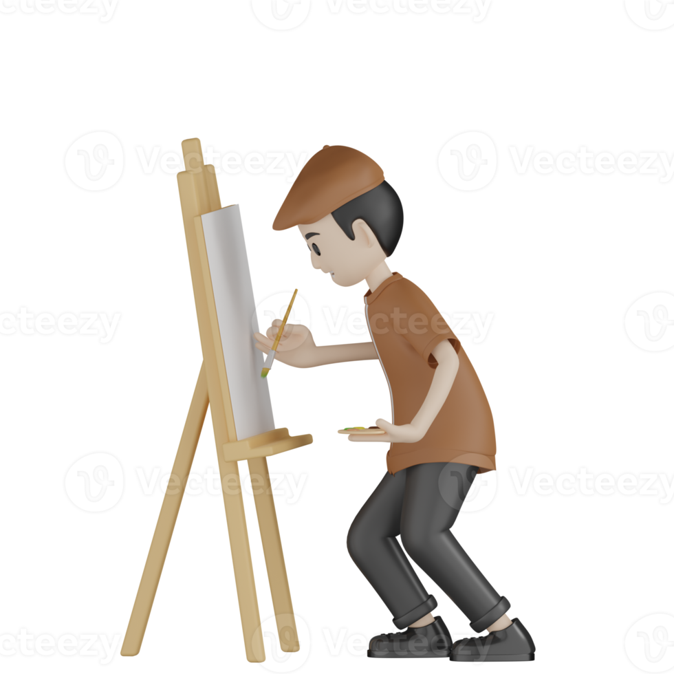 pintor 3d transparente png