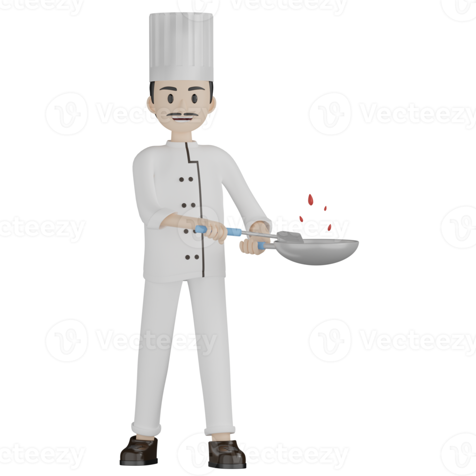 pose de chef 3d png