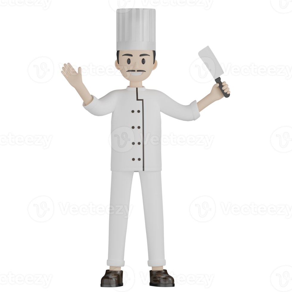 pose de chef 3d png