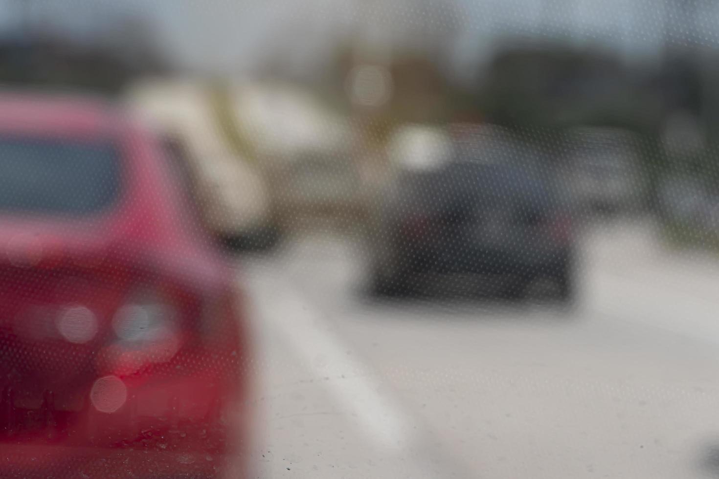 Abstract and blurred of cars driving on the road. for transport background. photo