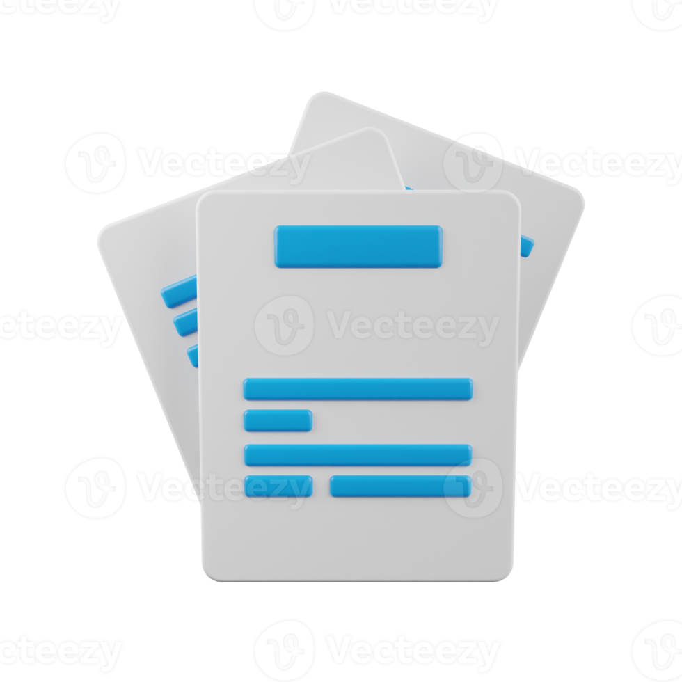 documents illustration 3d png