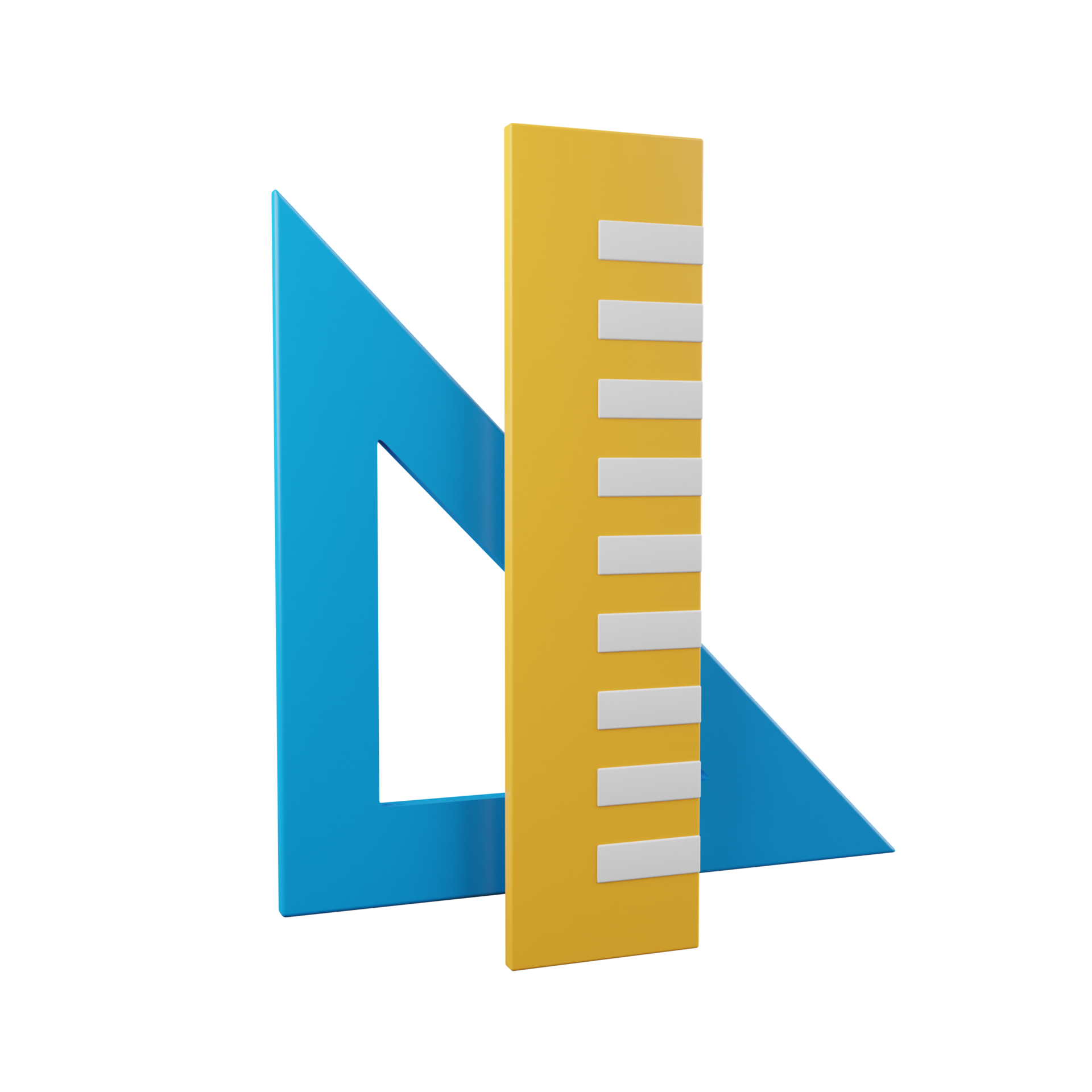 Ruler Tool 3D Illustration 9926580 PNG