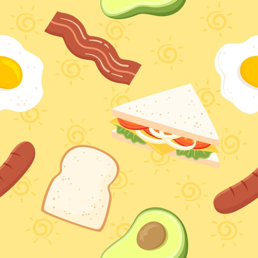 Breakfast Seamless Pattern vector