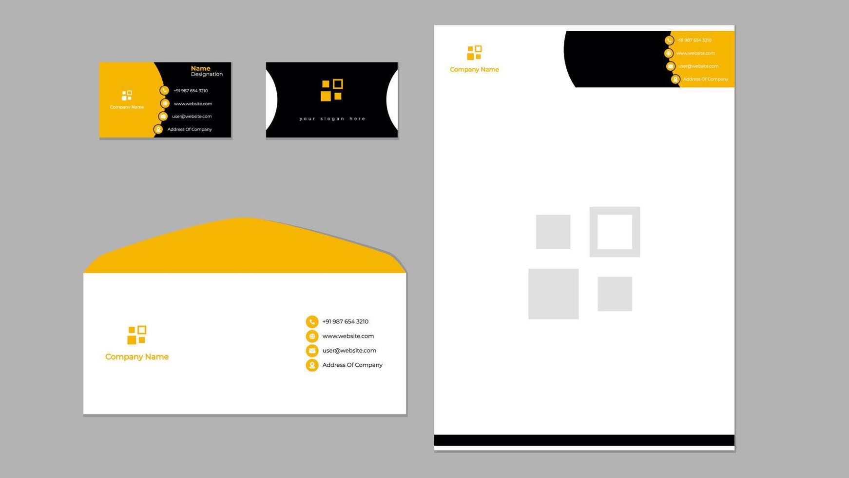 Corporate stationary design template, corporate business card
