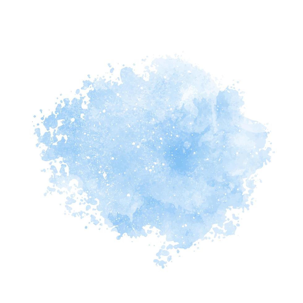 Abstract pattern with blue winter watercolor cloud on white background vector