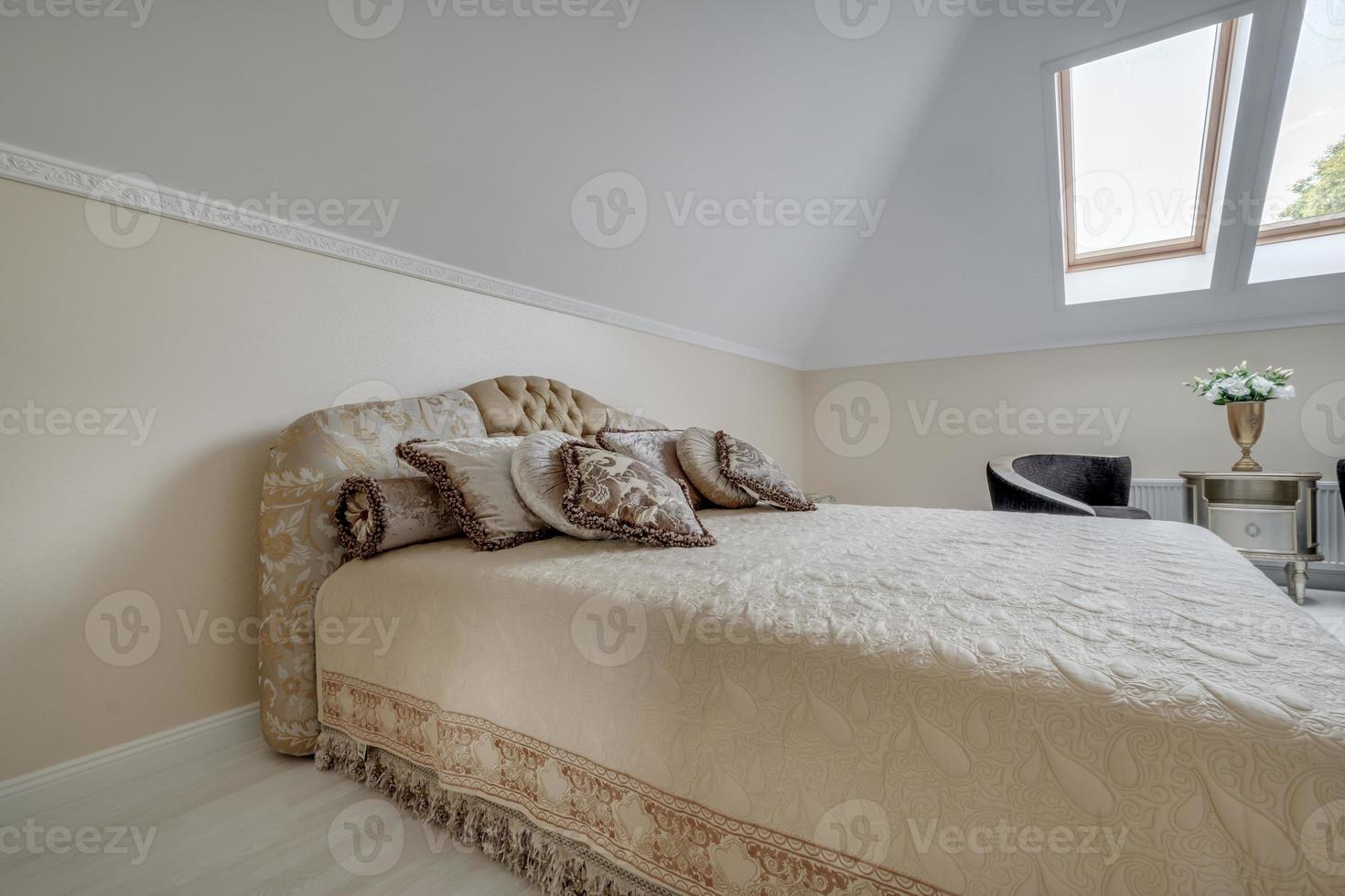 interior of the modern luxure bedroom in studio apartments photo