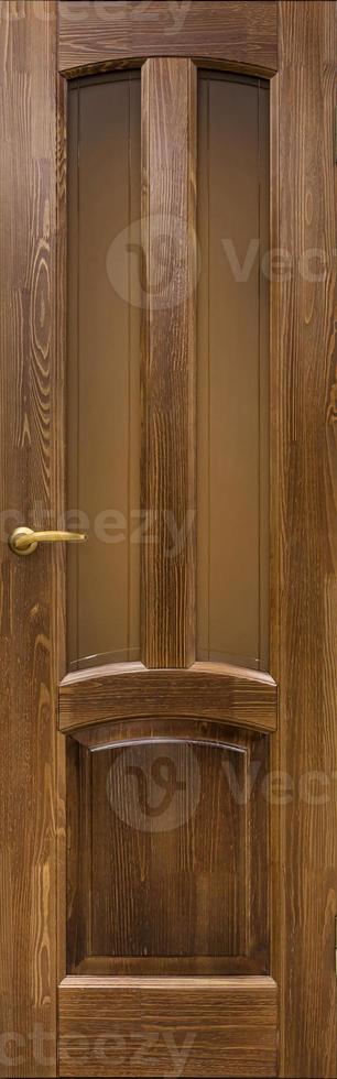 wooden doors in brown style color for modern loft interior and condo apartments flat photo