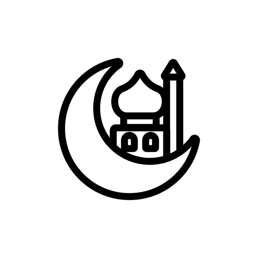 Islam icon vector. Isolated contour symbol illustration vector