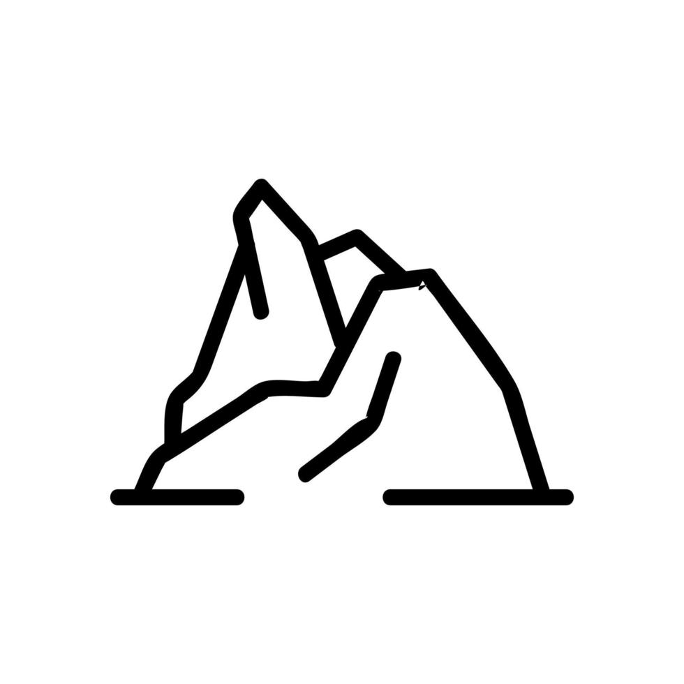 mountain range icon vector. Isolated contour symbol illustration vector