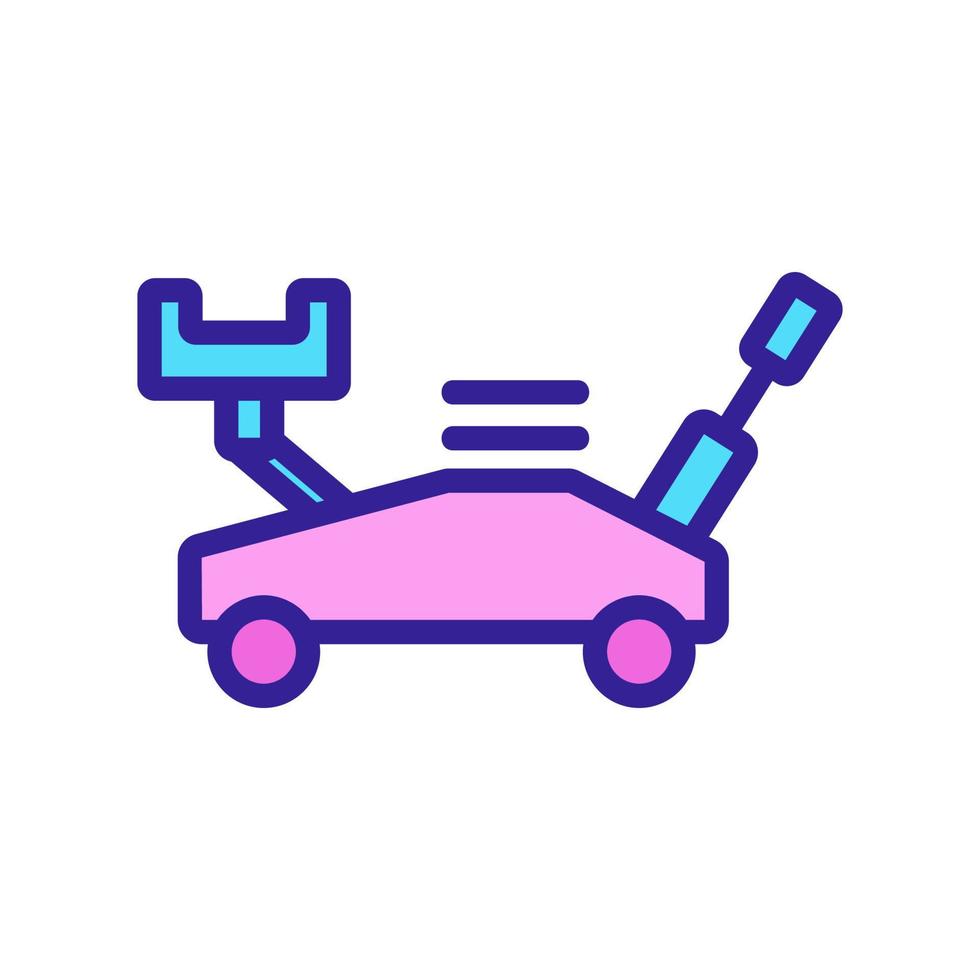 Car jack-screw icon vector. Isolated contour symbol illustration vector