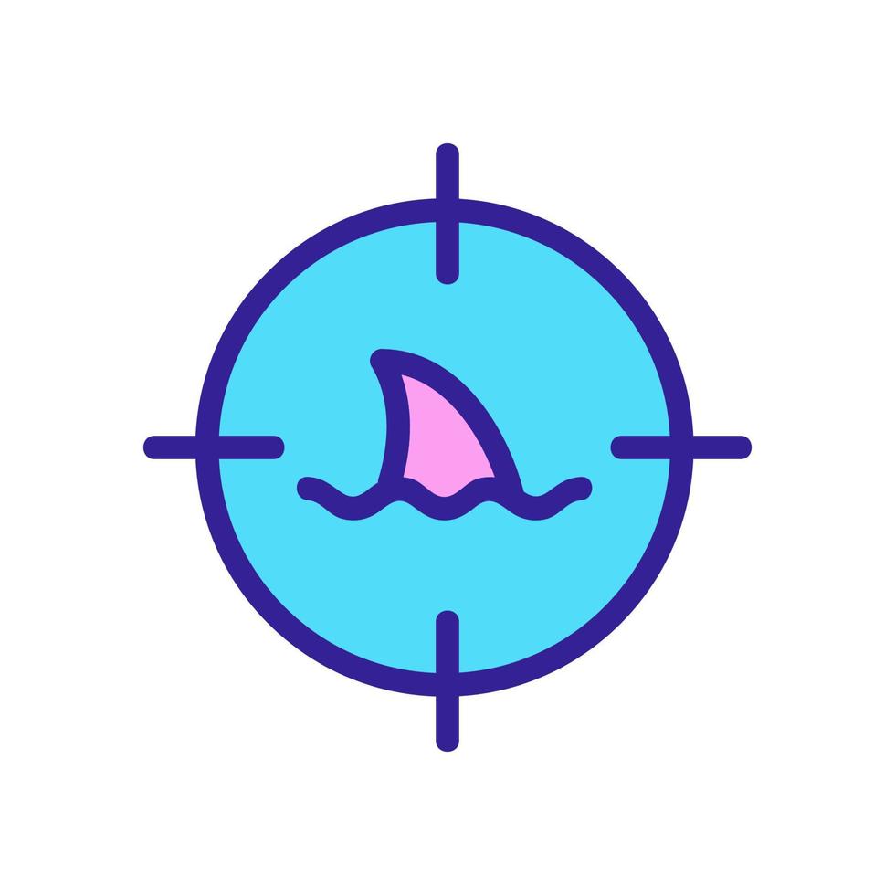 Shark icon vector. Isolated contour symbol illustration vector