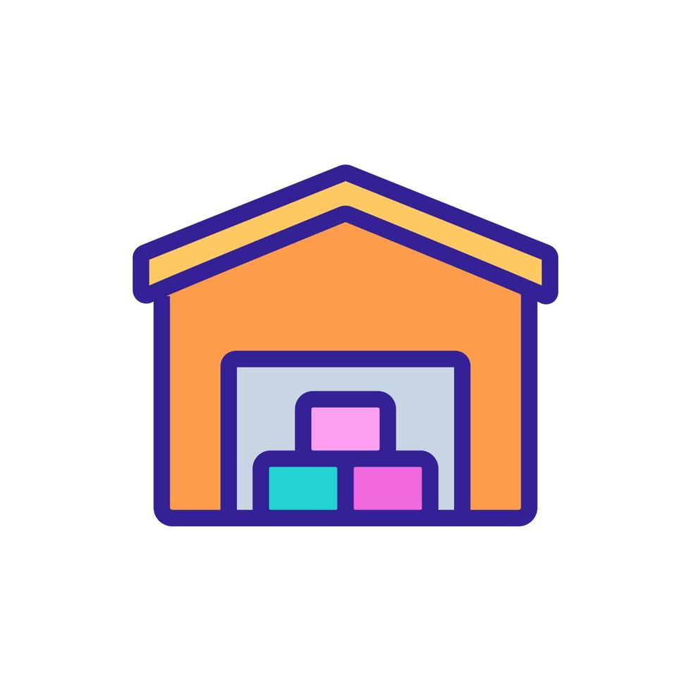 utility warehouse garage icon vector outline illustration