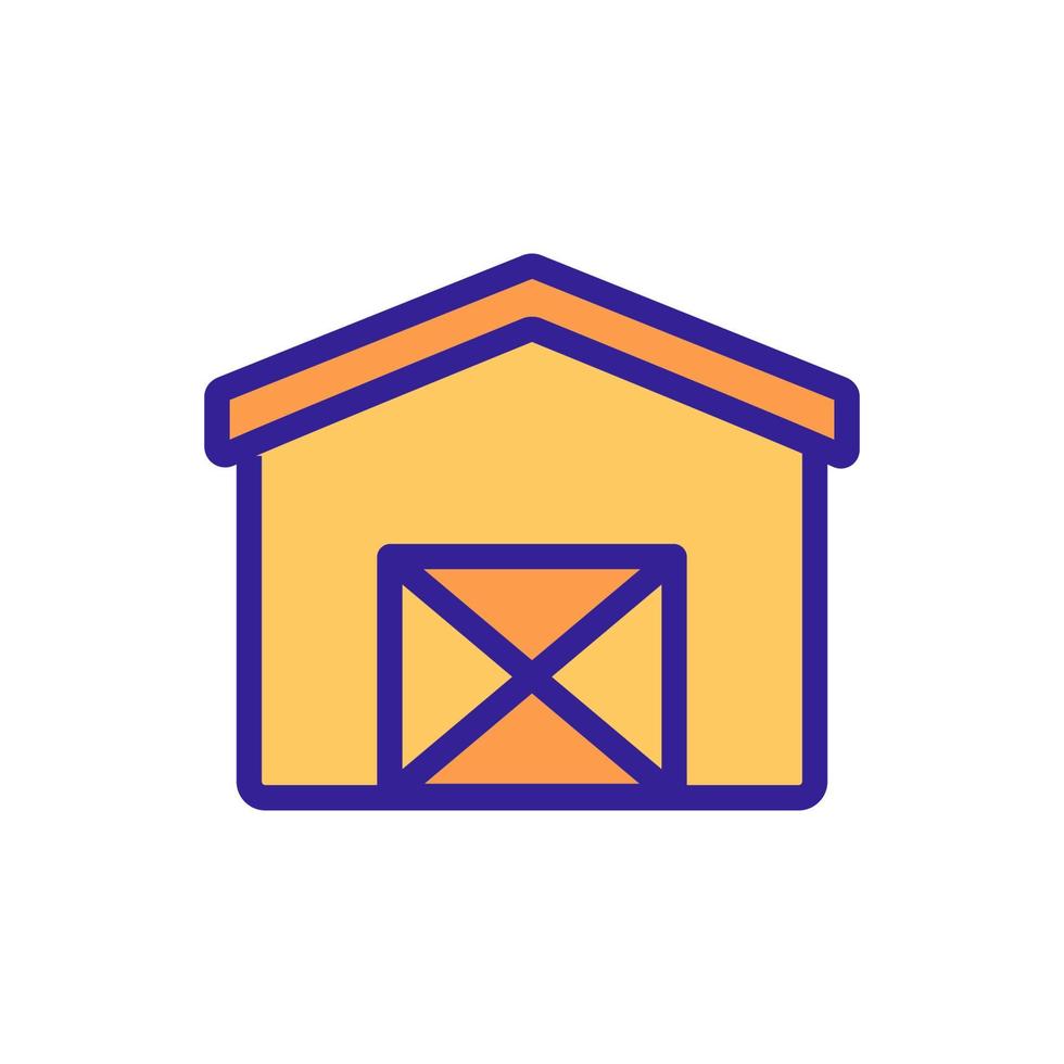 cross door shed icon vector outline illustration