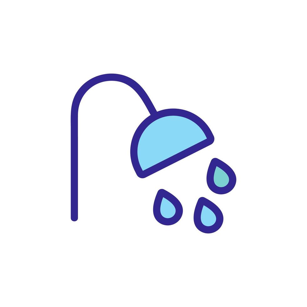 shower water icon vector outline illustration