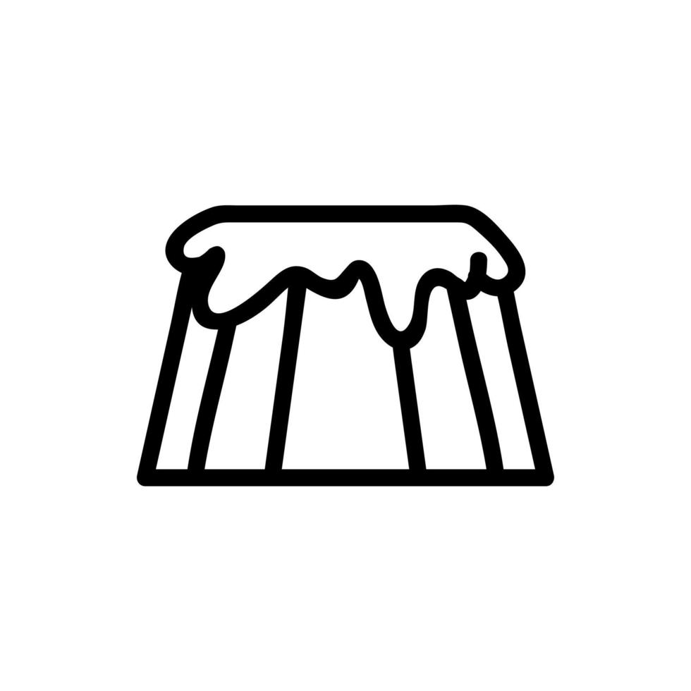 icono de vector de gelatina. ilustración de símbolo de contorno aislado