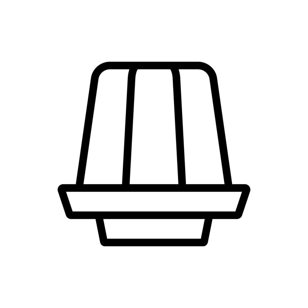 icono de vector de gelatina. ilustración de símbolo de contorno aislado
