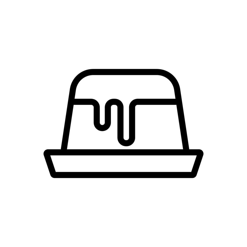 Jelly vector icon. Isolated contour symbol illustration