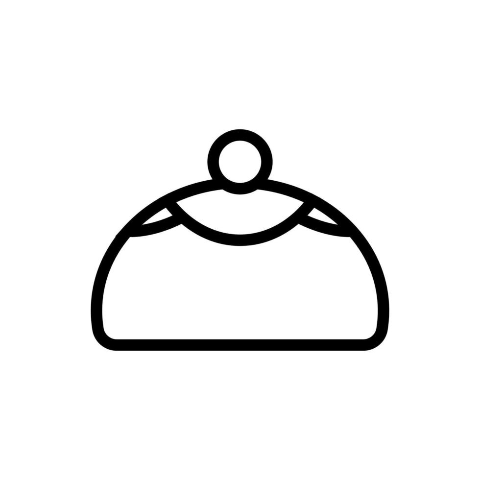 Pie icon vector. Isolated contour symbol illustration vector