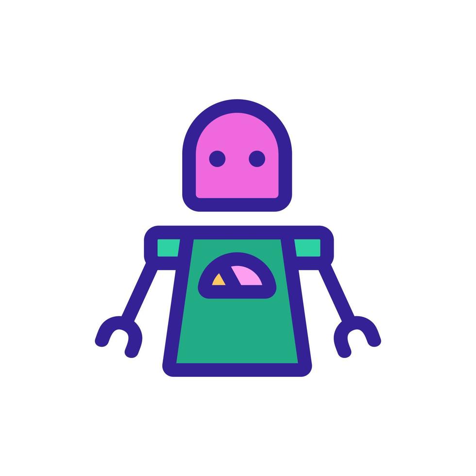 Robot icon vector. Isolated contour symbol illustration vector