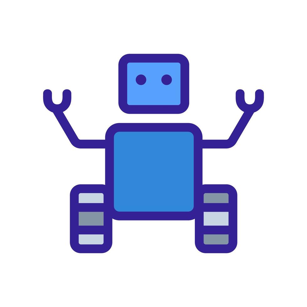 Robot icon vector. Isolated contour symbol illustration vector