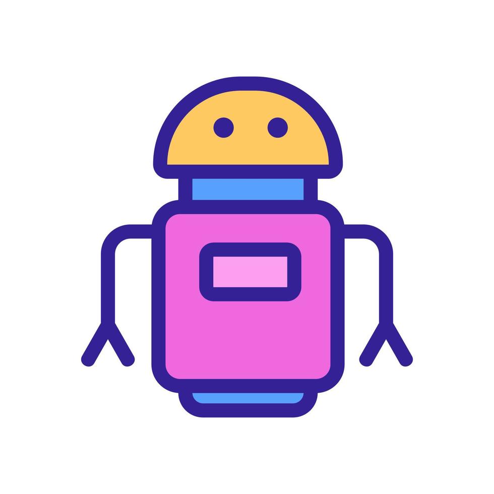 Robot icon vector. Isolated contour symbol illustration vector